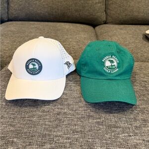 Bundle - Pebble Beach White and Green Golf Caps